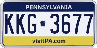 PA license plate KKG3677