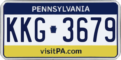 PA license plate KKG3679