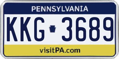PA license plate KKG3689