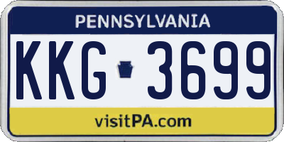 PA license plate KKG3699