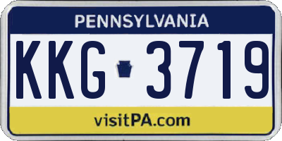 PA license plate KKG3719