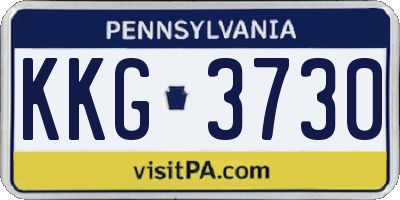 PA license plate KKG3730