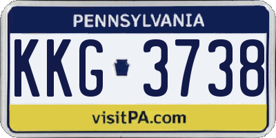 PA license plate KKG3738
