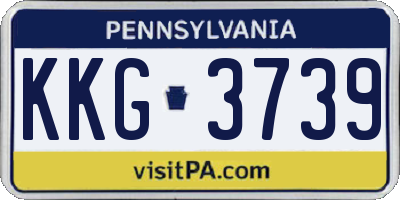 PA license plate KKG3739