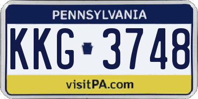 PA license plate KKG3748