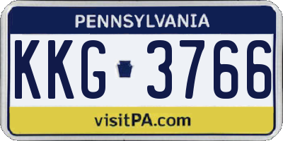 PA license plate KKG3766