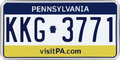 PA license plate KKG3771