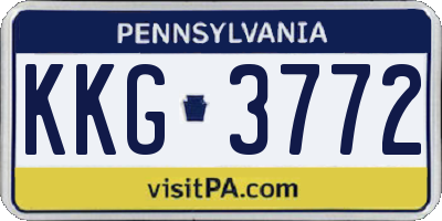 PA license plate KKG3772
