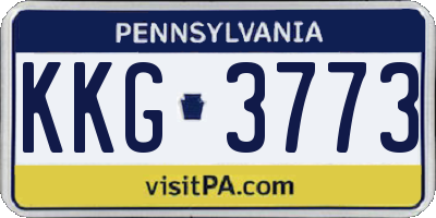 PA license plate KKG3773
