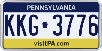 PA license plate KKG3776