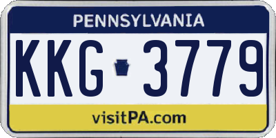 PA license plate KKG3779