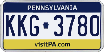 PA license plate KKG3780