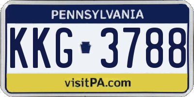 PA license plate KKG3788