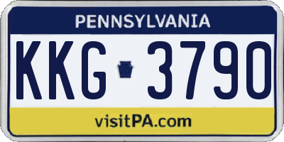 PA license plate KKG3790