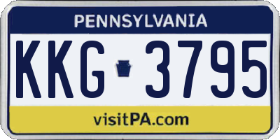 PA license plate KKG3795