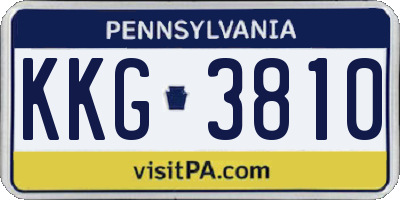 PA license plate KKG3810