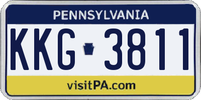 PA license plate KKG3811