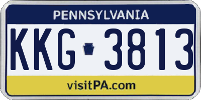 PA license plate KKG3813
