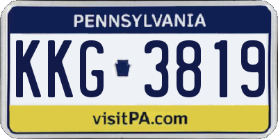 PA license plate KKG3819