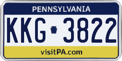 PA license plate KKG3822