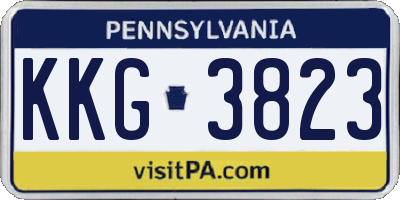 PA license plate KKG3823