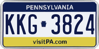 PA license plate KKG3824