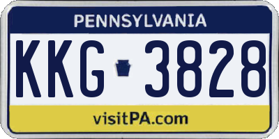 PA license plate KKG3828