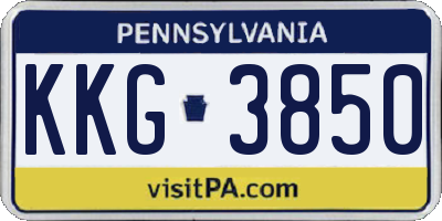 PA license plate KKG3850