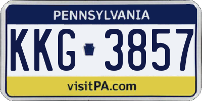 PA license plate KKG3857