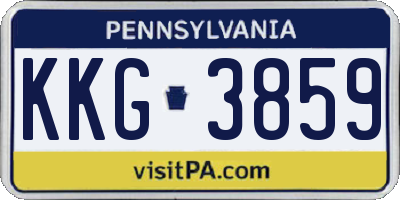 PA license plate KKG3859
