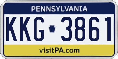 PA license plate KKG3861