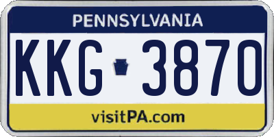 PA license plate KKG3870