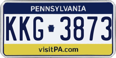 PA license plate KKG3873