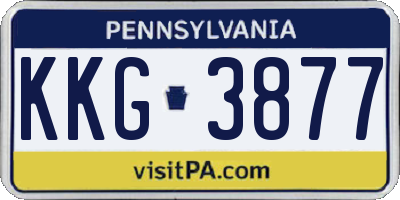 PA license plate KKG3877