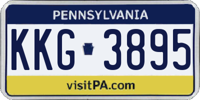 PA license plate KKG3895
