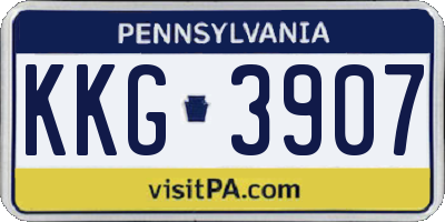 PA license plate KKG3907