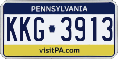 PA license plate KKG3913