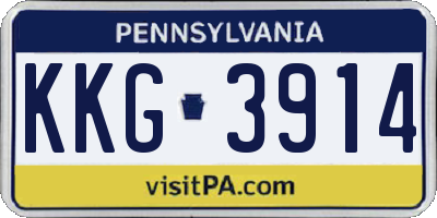 PA license plate KKG3914