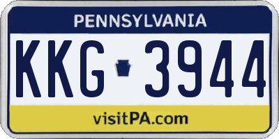 PA license plate KKG3944