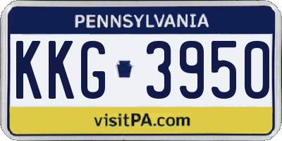 PA license plate KKG3950