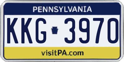 PA license plate KKG3970