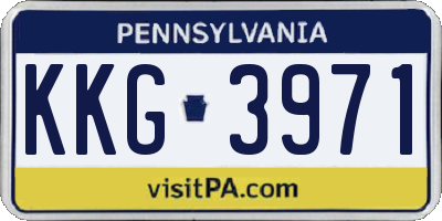 PA license plate KKG3971
