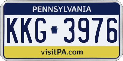 PA license plate KKG3976