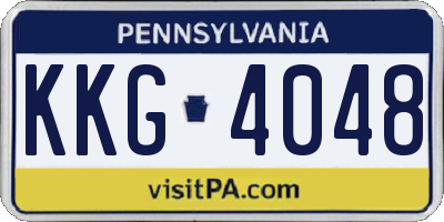 PA license plate KKG4048