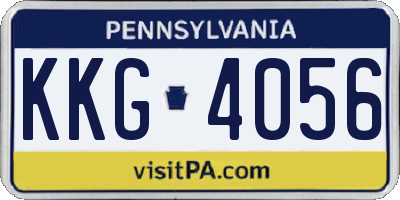 PA license plate KKG4056