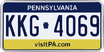 PA license plate KKG4069