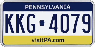 PA license plate KKG4079