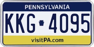 PA license plate KKG4095