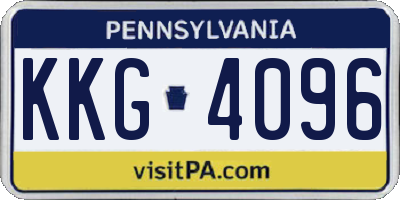 PA license plate KKG4096