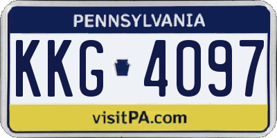 PA license plate KKG4097